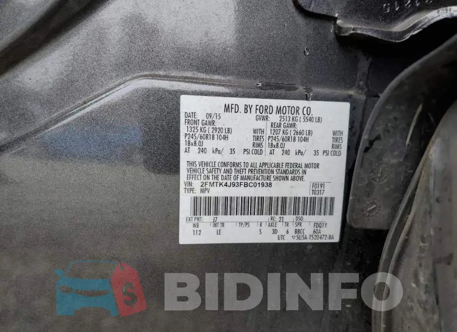 2FMTK4J93FBC01938 Photo# 10