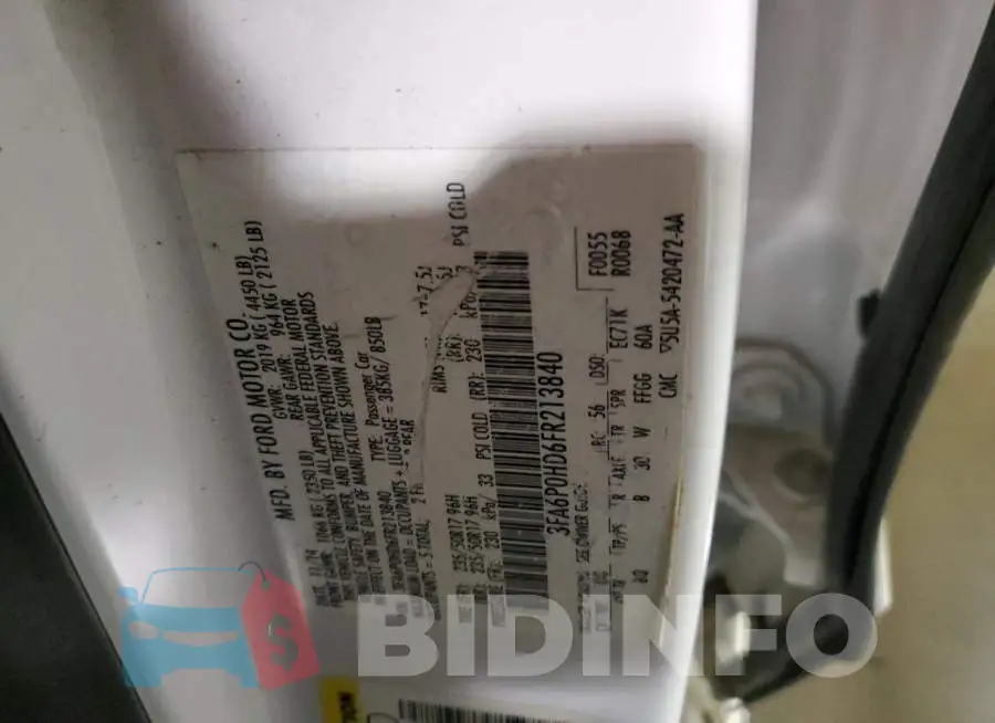 3FA6P0HD6FR213840 Photo# 12