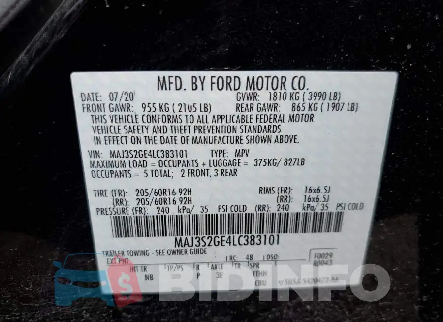MAJ3S2GE4LC383101 Photo# 12