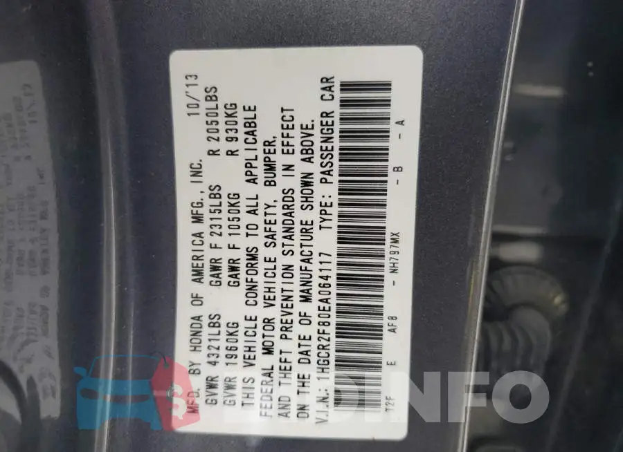 1HGCR2F80EA064117 Photo# 12