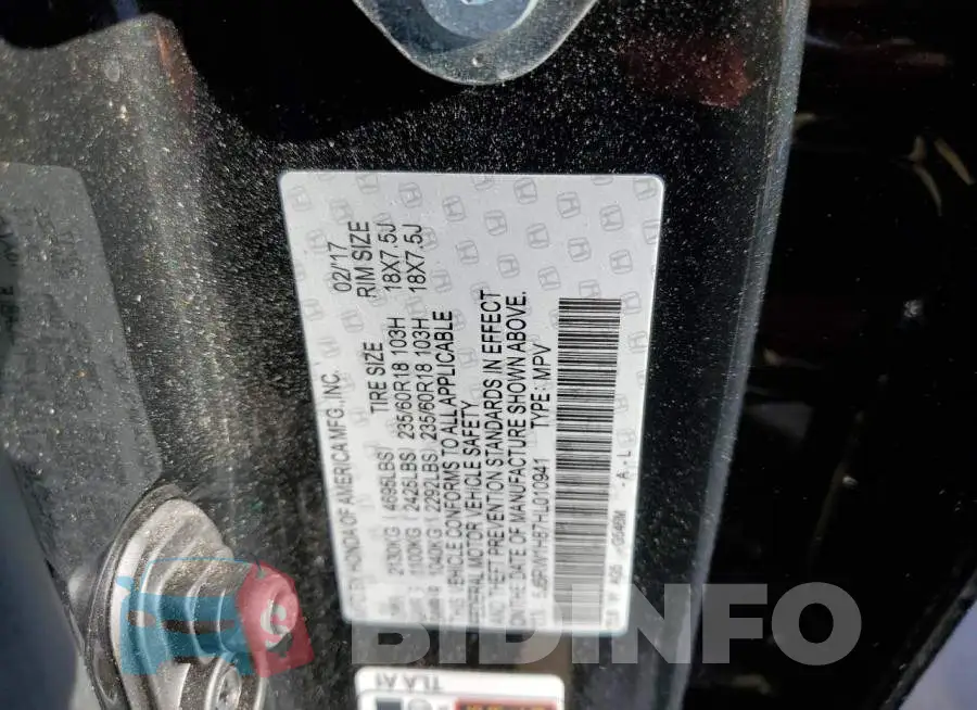 5J6RW1H87HL010941 Photo# 13