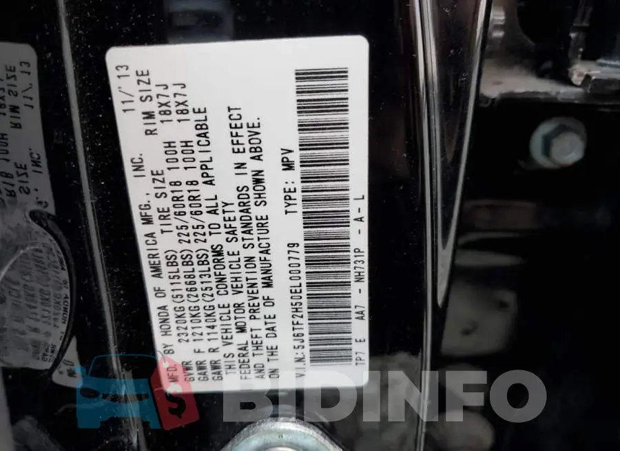 5J6TF2H50EL000779 Photo# 14