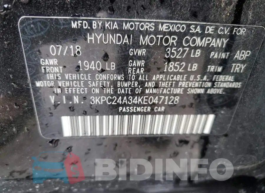 3KPC24A34KE047128 Photo# 12