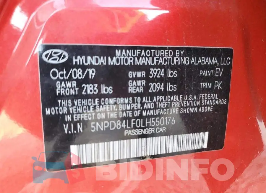 5NPD84LF0LH550176 Photo# 10