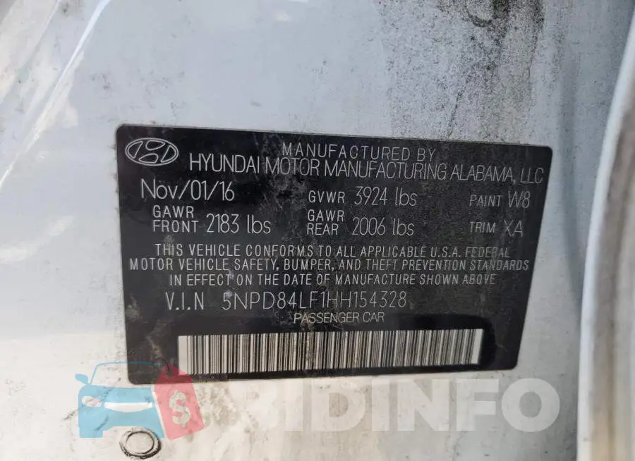5NPD84LF1HH154328 Photo# 10