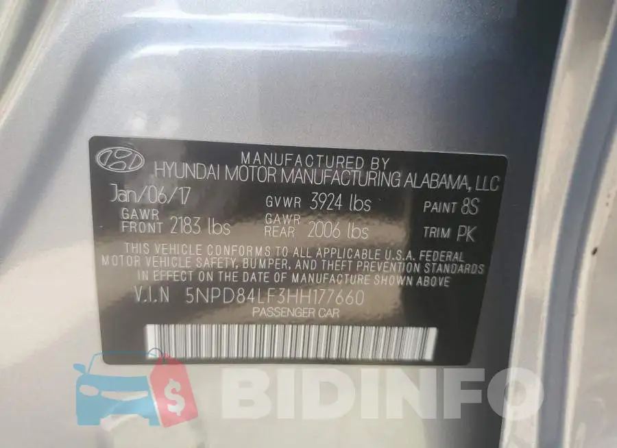5NPD84LF3HH177660 Photo# 13