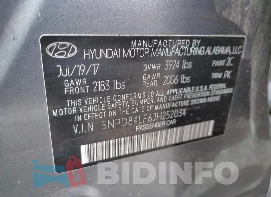 5NPD84LF6JH252034 Photo# 13