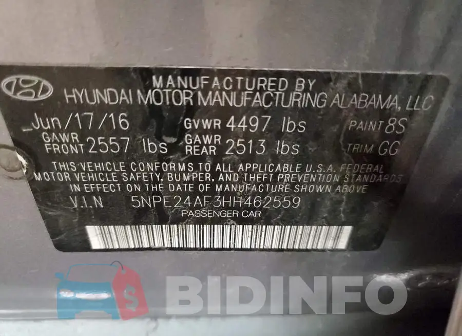 5NPE24AF3HH462559 Photo# 12