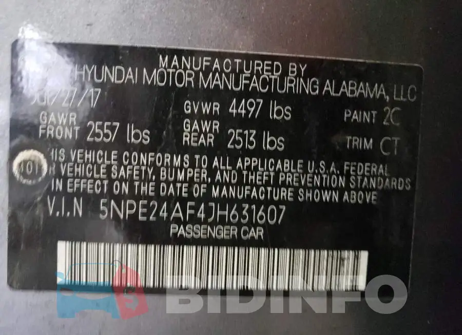 5NPE24AF4JH631607 Photo# 12