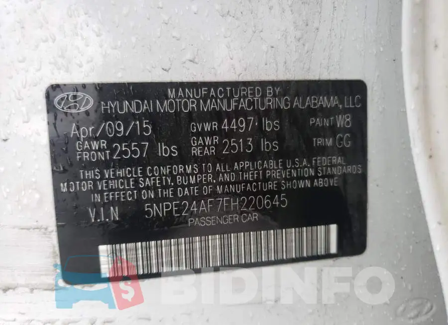 5NPE24AF7FH220645 Photo# 12