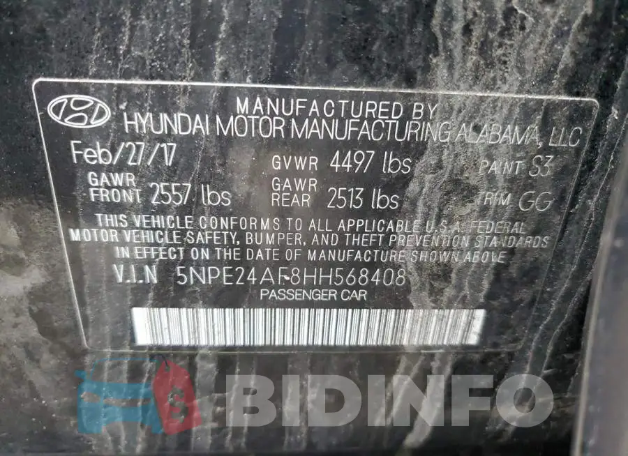 5NPE24AF8HH568408 Photo# 12