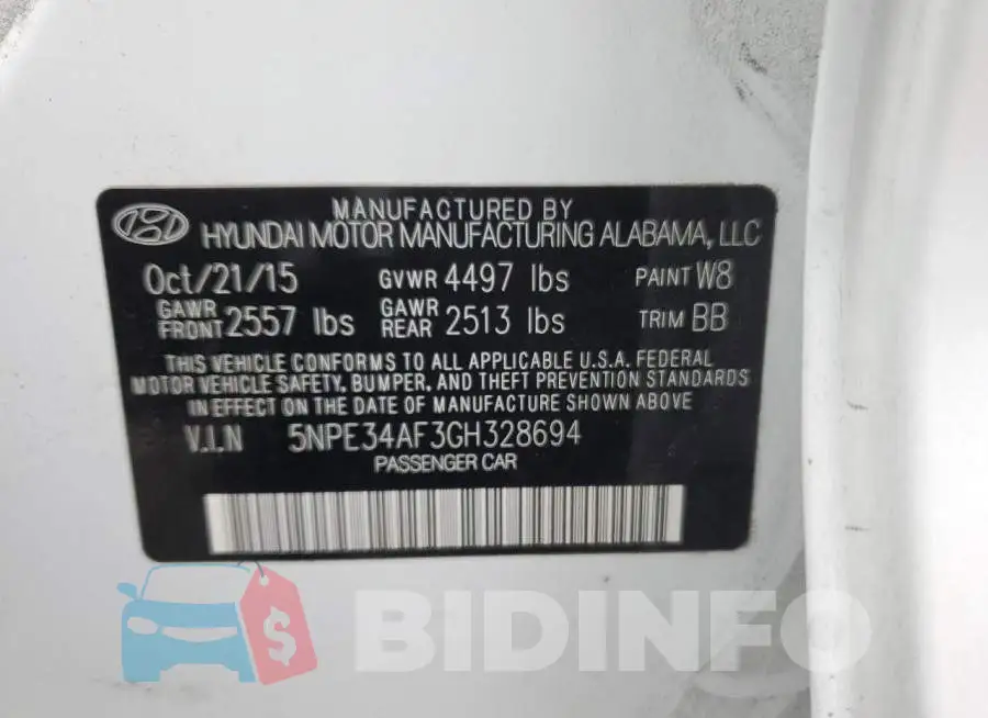 5NPE34AF3GH328694 Photo# 12