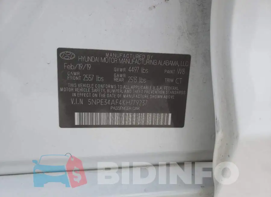5NPE34AF4KH779237 Photo# 12