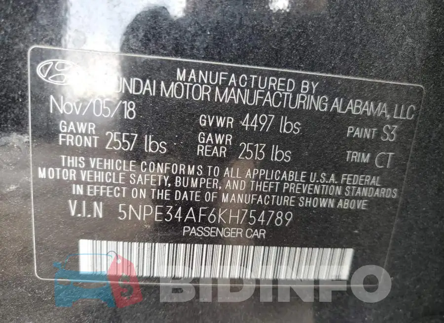 5NPE34AF6KH754789 Photo# 12