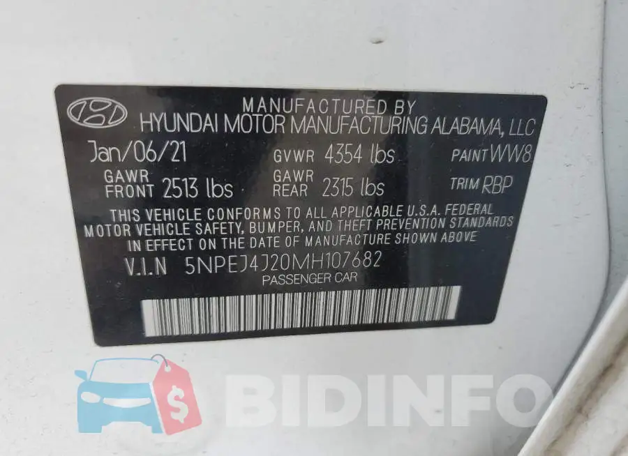 5NPEJ4J20MH107682 Photo# 12