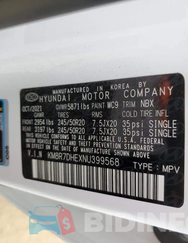 KM8R7DHEXNU399568 Photo# 10