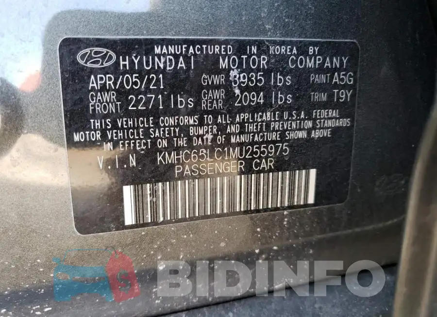 KMHC65LC1MU255975 Photo# 13