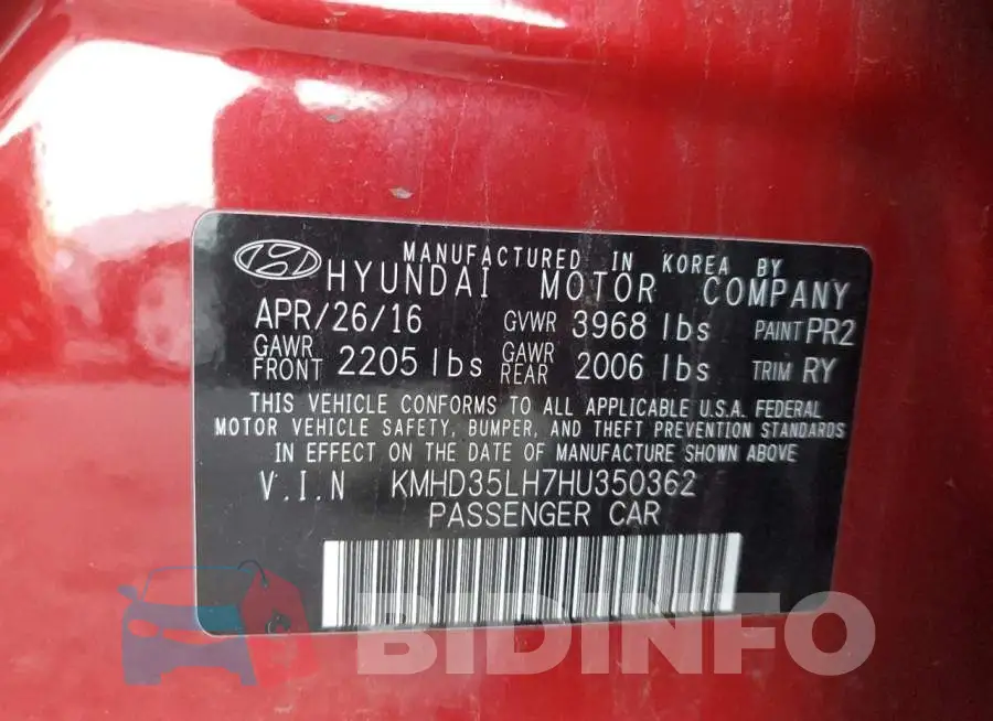 KMHD35LH7HU350362 Photo# 13