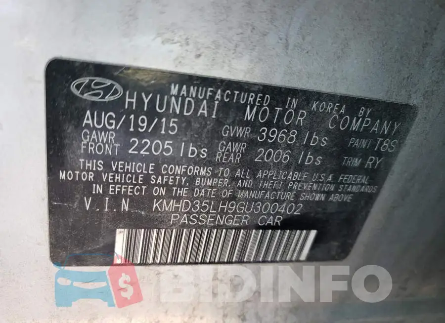 KMHD35LH9GU300402 Photo# 12