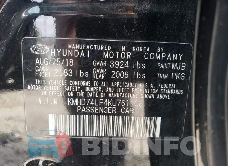 KMHD74LF4KU761108 Photo# 12