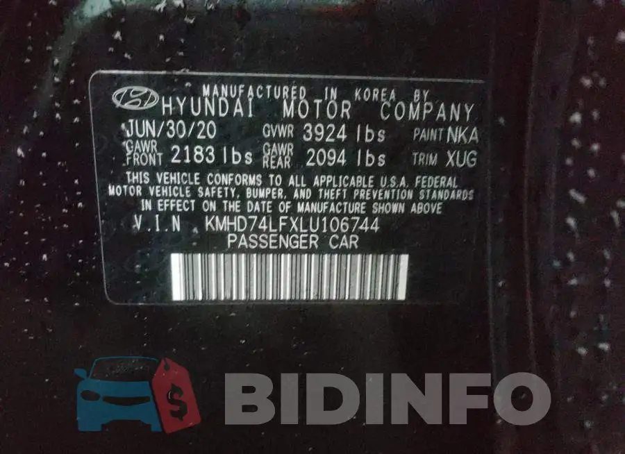 KMHD74LFXLU106744 Photo# 13