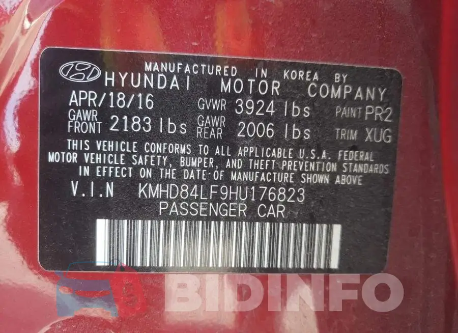 KMHD84LF9HU176823 Photo# 13