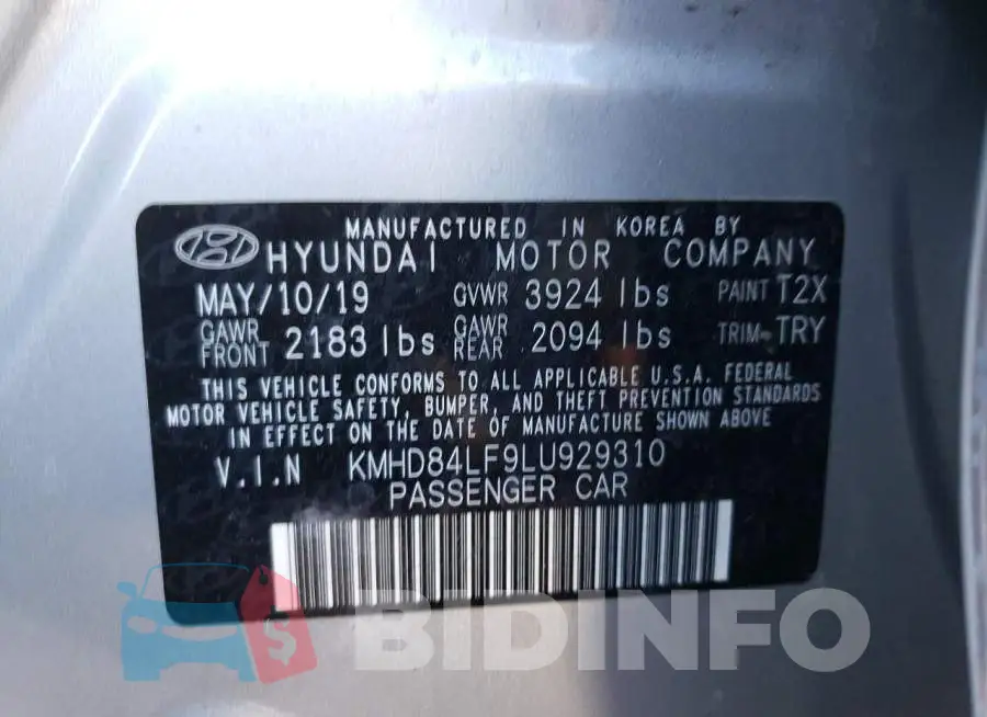 KMHD84LF9LU929310 Photo# 13