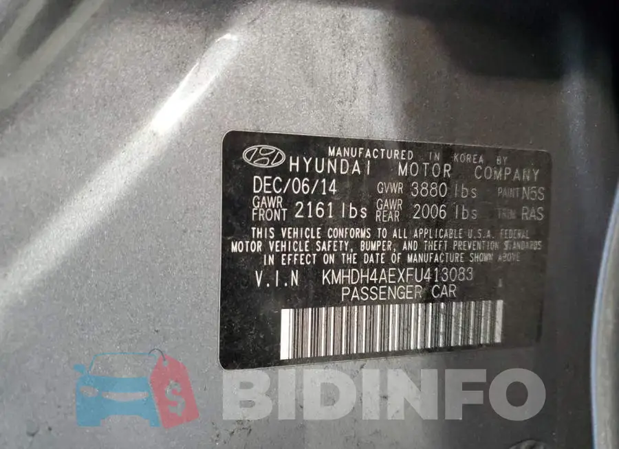 KMHDH4AEXFU413083 Photo# 12