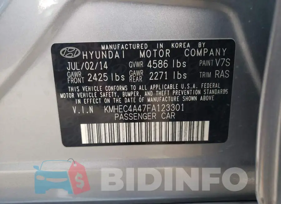KMHEC4A47FA123301 Photo# 10
