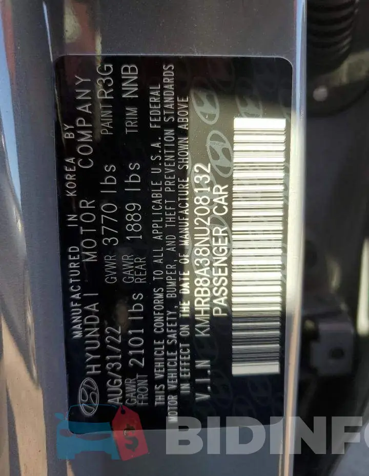 KMHRB8A38NU208132 Photo# 12