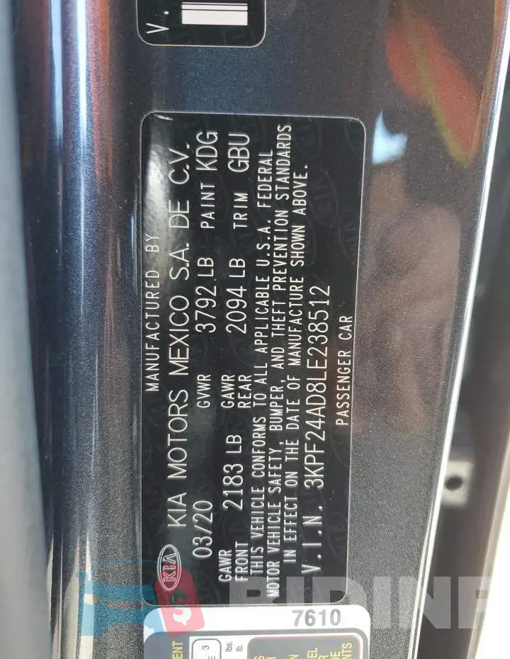 3KPF24AD8LE238512 Photo# 12