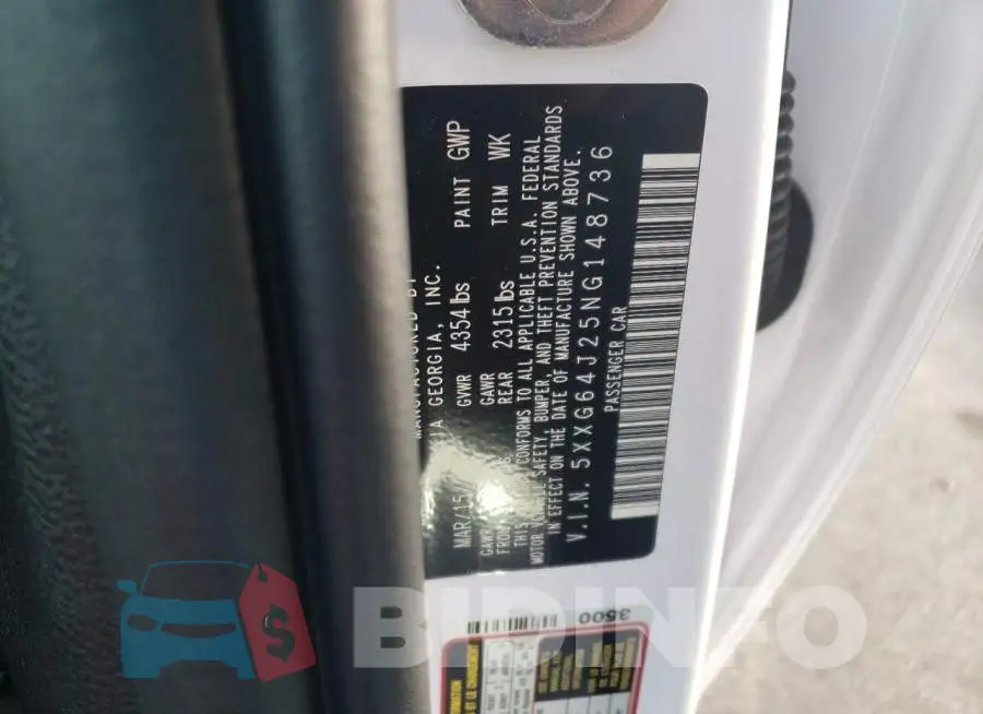 5XXG64J25NG148736 Photo# 12