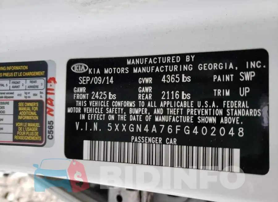 5XXGN4A76FG402048 Photo# 10