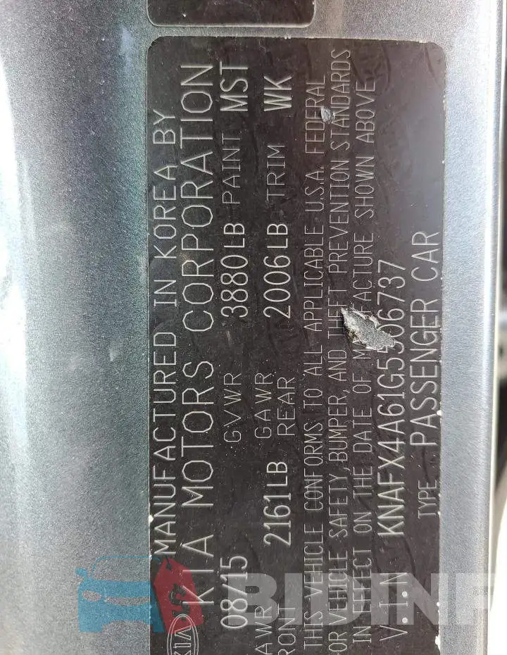KNAFX4A61G5506737 Photo# 10