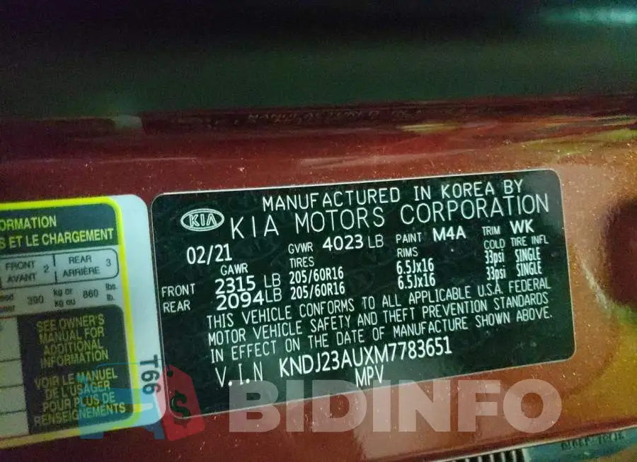 KNDJ23AUXM7783651 Photo# 12