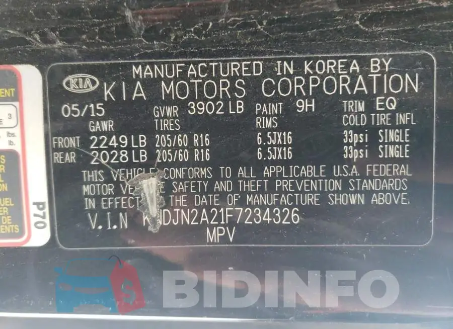 KNDJN2A21F7234326 Photo# 13