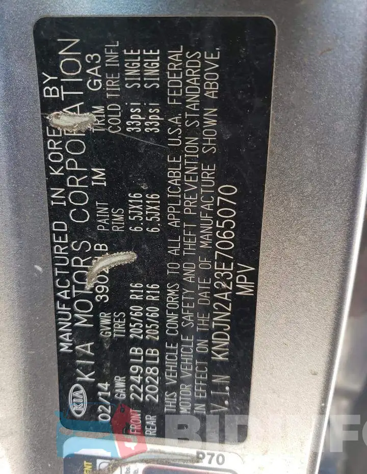 KNDJN2A23E7065070 Photo# 13