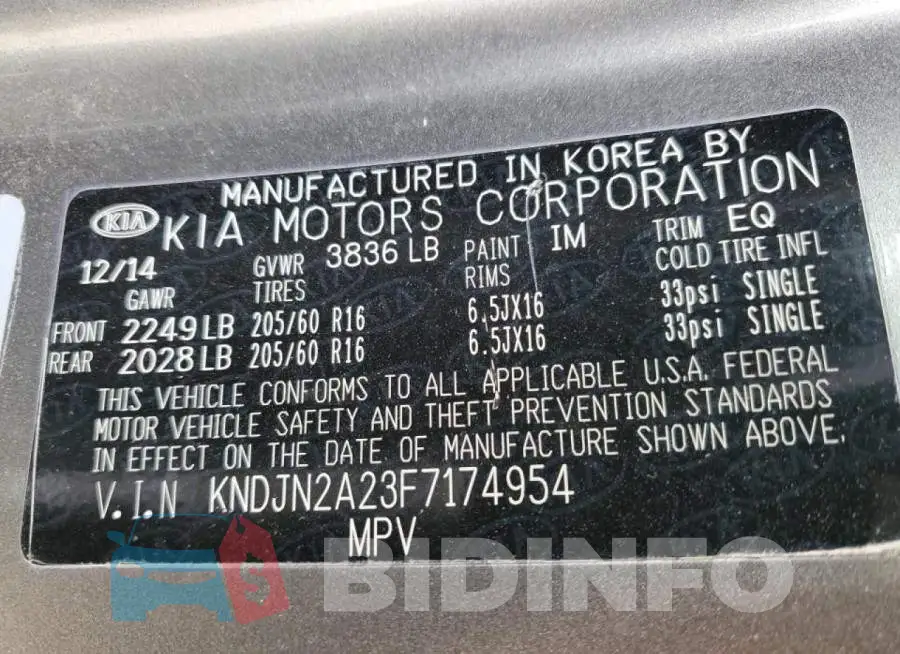 KNDJN2A23F7174954 Photo# 12