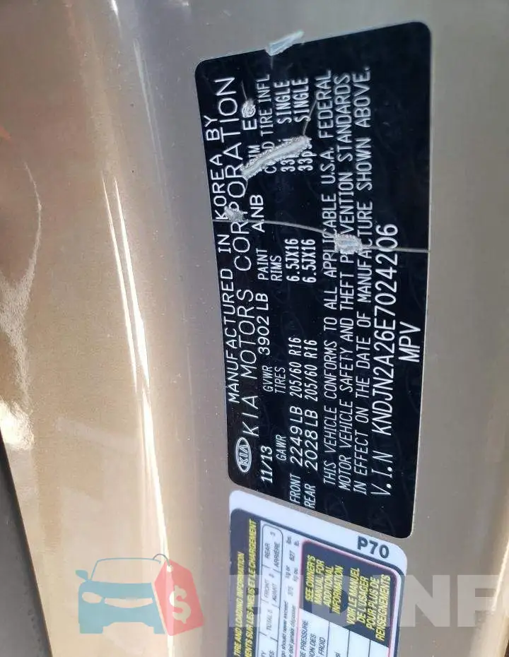 KNDJN2A26E7024206 Photo# 12