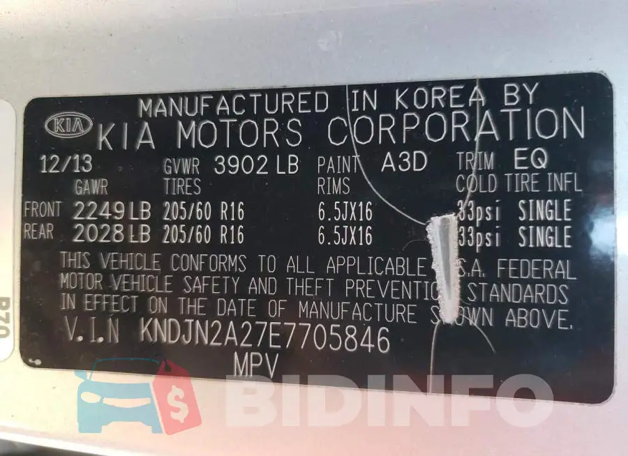 KNDJN2A27E7705846 Photo# 13