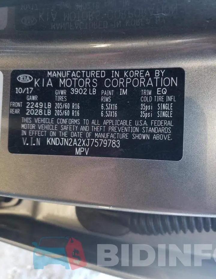 KNDJN2A2XJ7579783 Photo# 12