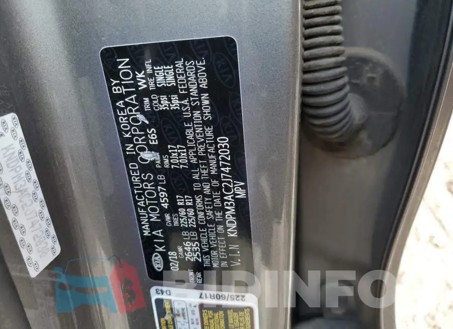 KNDPM3AC2J7472030 Photo# 13