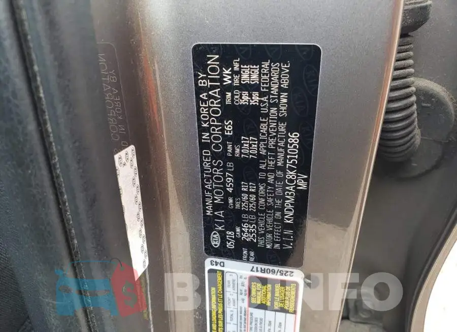 KNDPM3AC8K7510586 Photo# 13