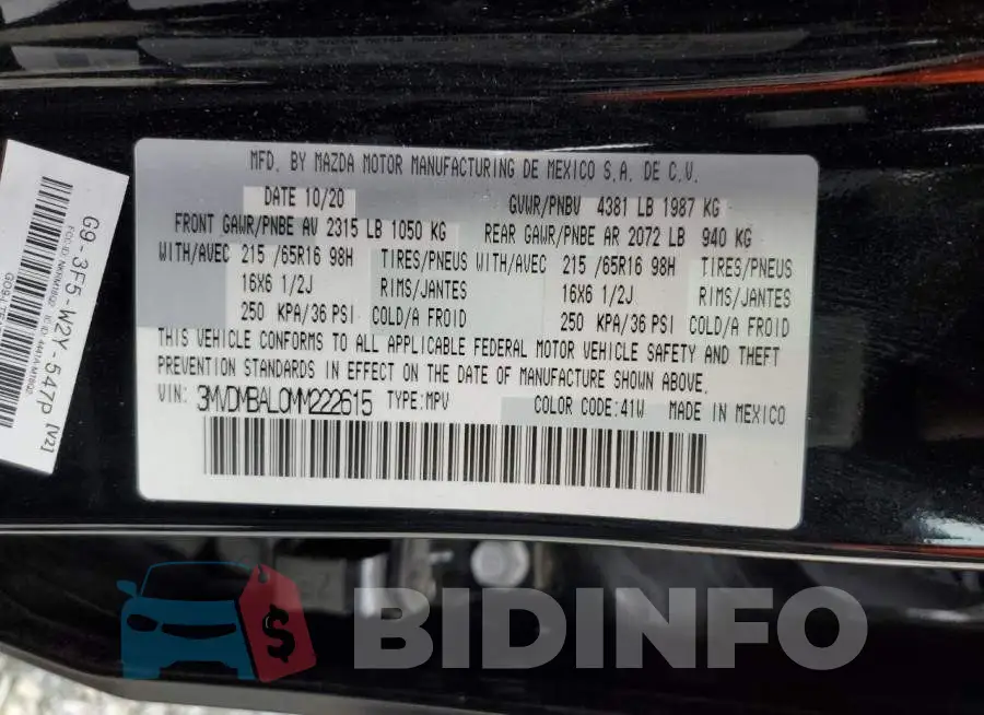 3MVDMBAL0MM222615 Photo# 13
