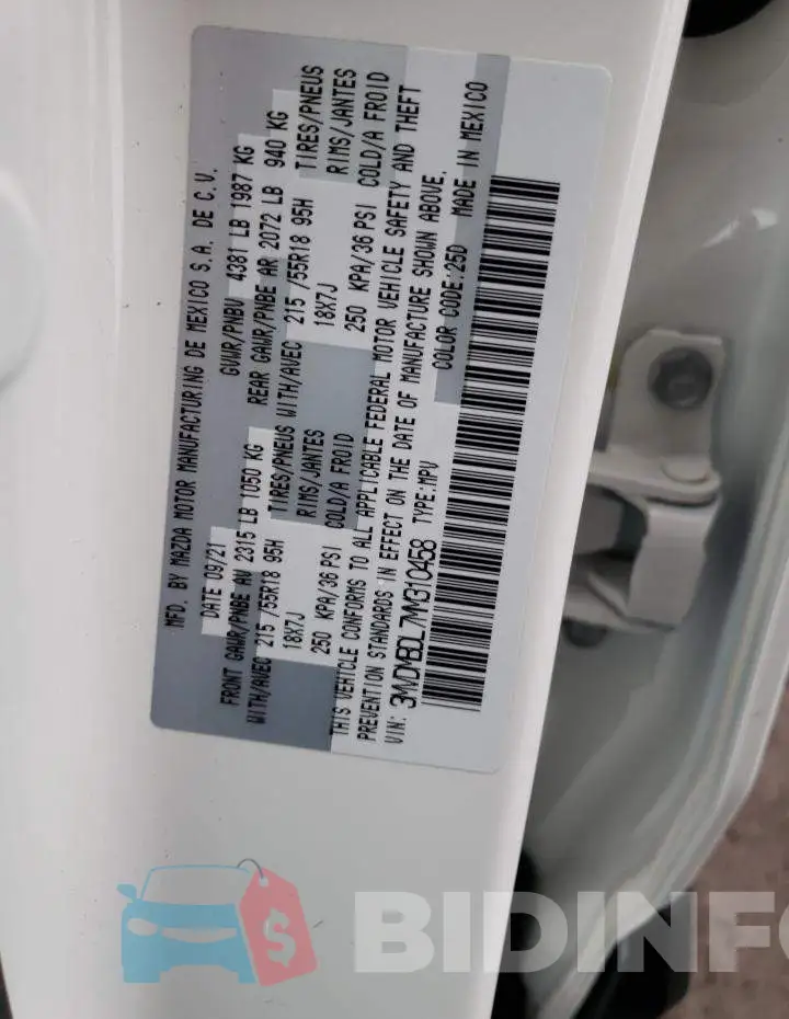 3MVDMBDL7MM310458 Photo# 13