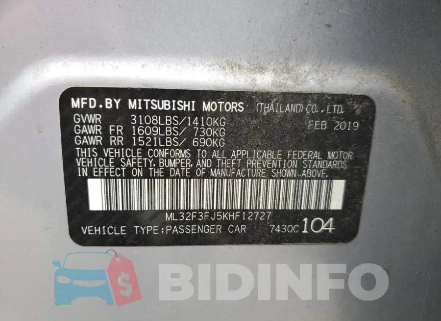 ML32F3FJ5KHF12727 Photo# 13