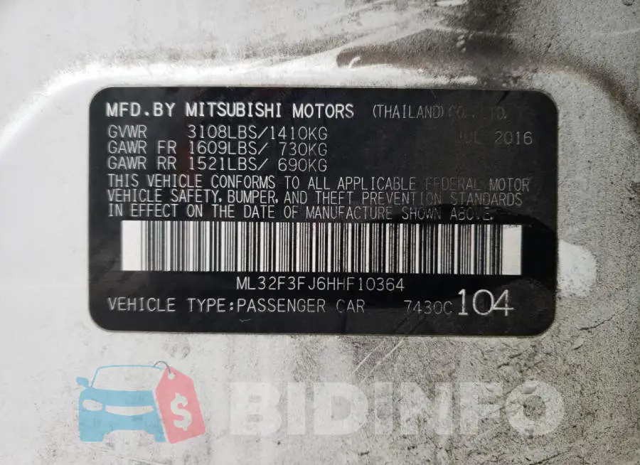 ML32F3FJ6HHF10364 Photo# 12