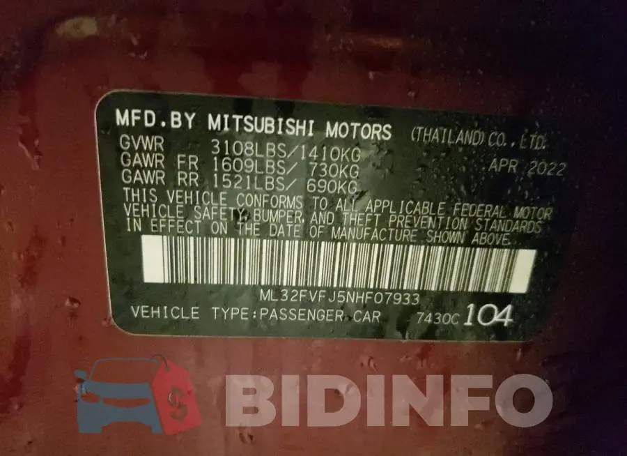 ML32FVFJ5NHF07933 Photo# 12
