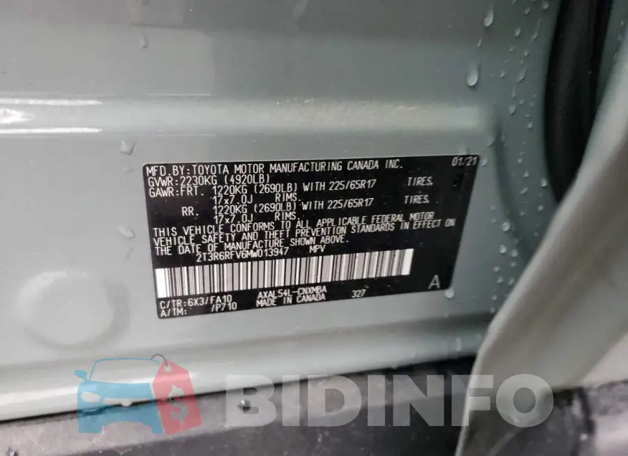 2T3R6RFV6MW013947 Photo# 13