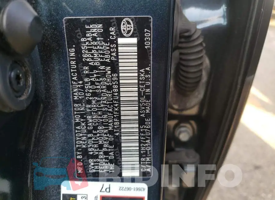 4T1BF1FK4FU488596 Photo# 12